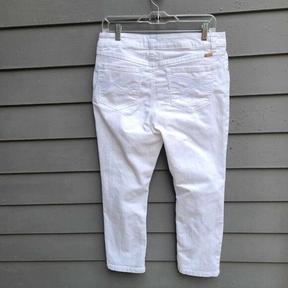 INC Denim White Skinny Leg Regular Fit Crop Jeans size 10 - Picture 4 of 12